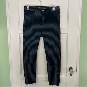 ZARA STRIPED SKINNY JEANS